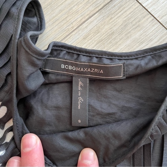 BCBGMAXAZRIA Sierra Dress, Pleated Multi Colour Floral Print Dress Neon, Size S - Picture 7 of 12